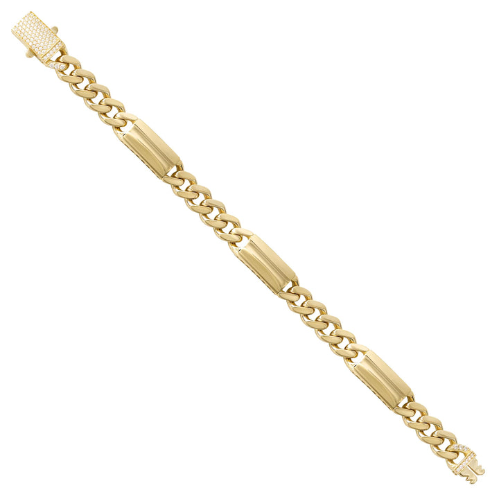 Solid gold curb bracelet, 10.85 g — shown at an angle across the frame.