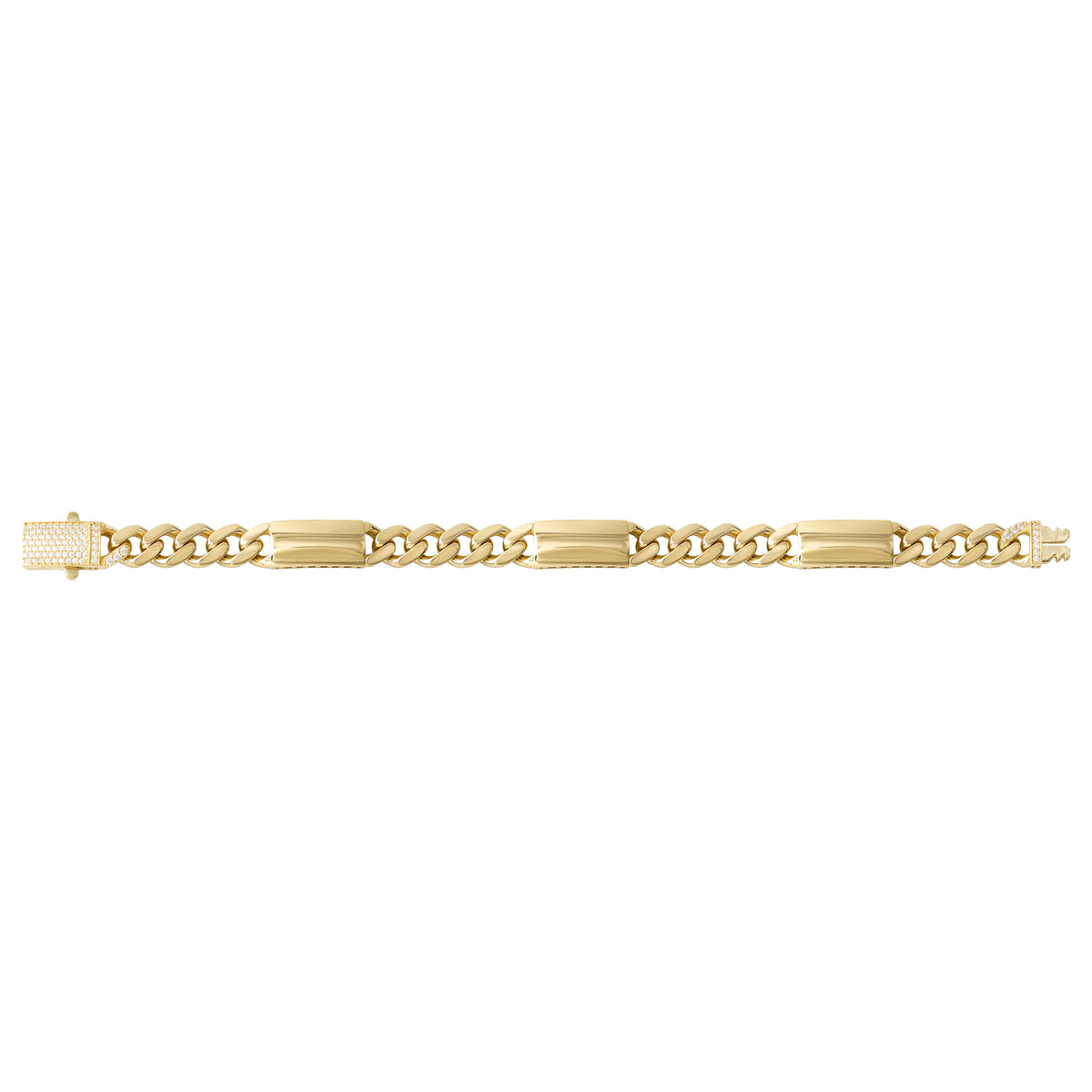 Solid gold curb bracelet, 10.85 g — shown square on a plain background.