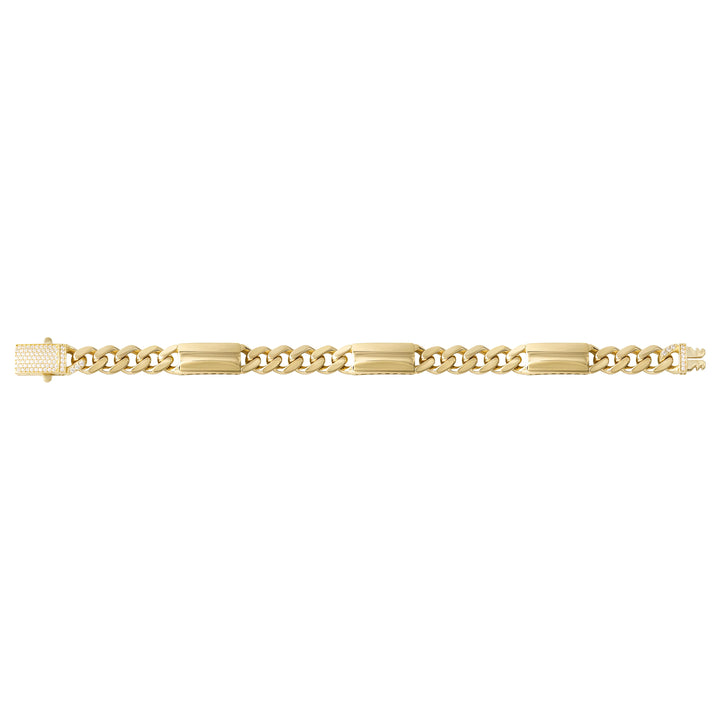 Solid gold curb bracelet, 10.85 g — shown square on a plain background.