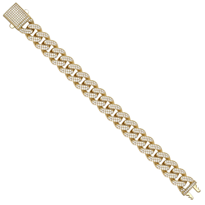 Solid gold curb bracelet, 26.80 g — shown at an angle across the frame.