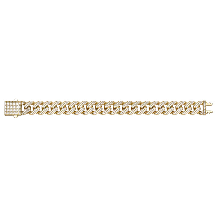 Solid gold curb bracelet, 26.80 g — shown square on a plain background.