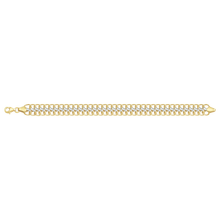 Solid gold curb bracelet, 17.60 g — shown square on a plain background.