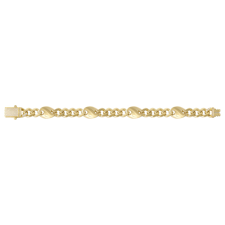 Solid gold curb bracelet, 12.75 g — shown square on a plain background.