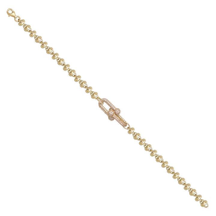 Solid gold fancy link bracelet, 8.00 g — shown at an angle across the frame.