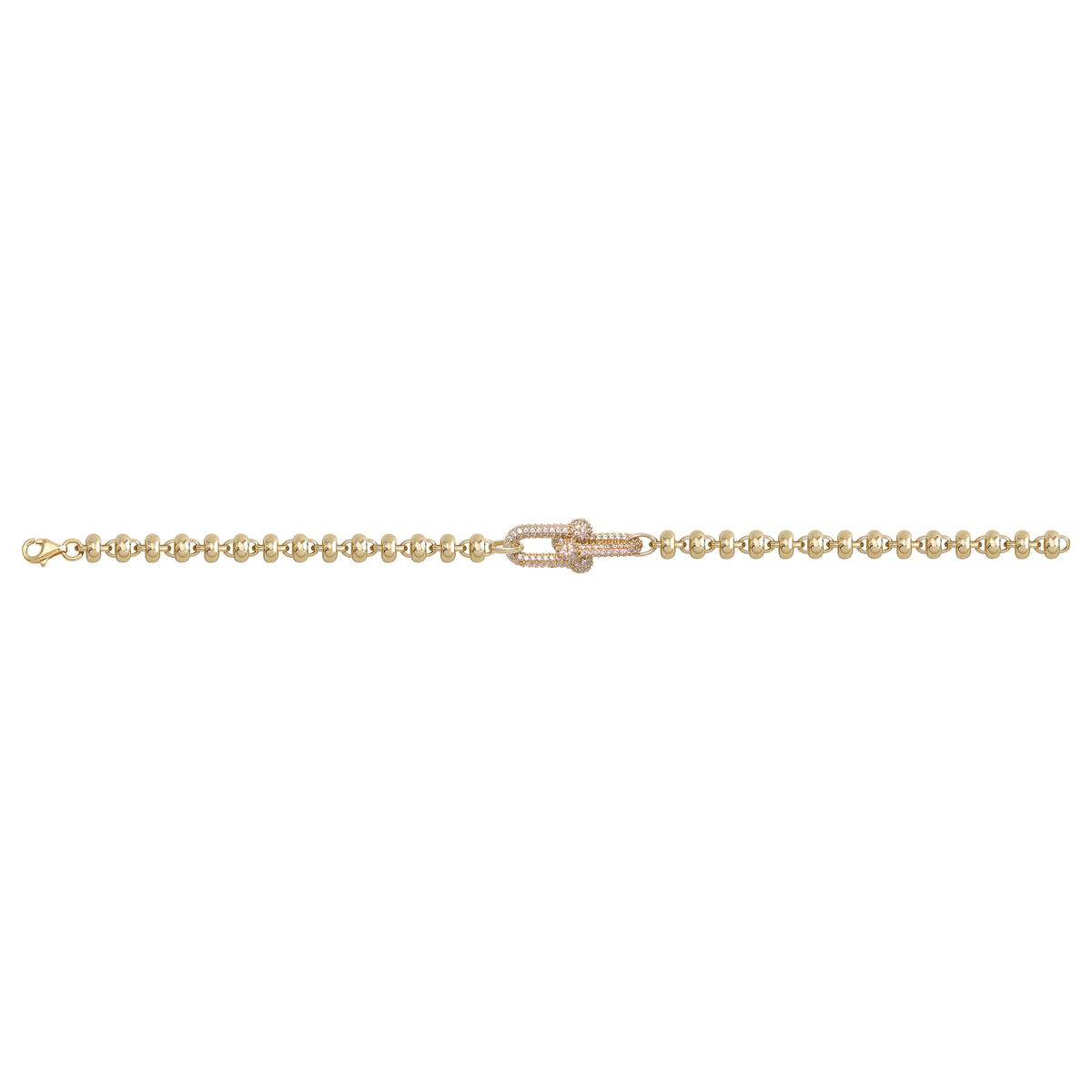 Solid gold fancy link bracelet, 8.00 g — shown square on a plain background.