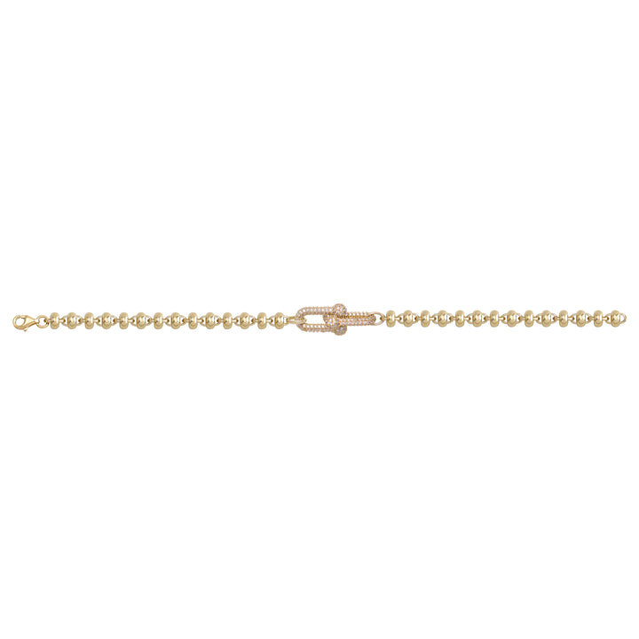 Solid gold fancy link bracelet, 8.00 g — shown square on a plain background.