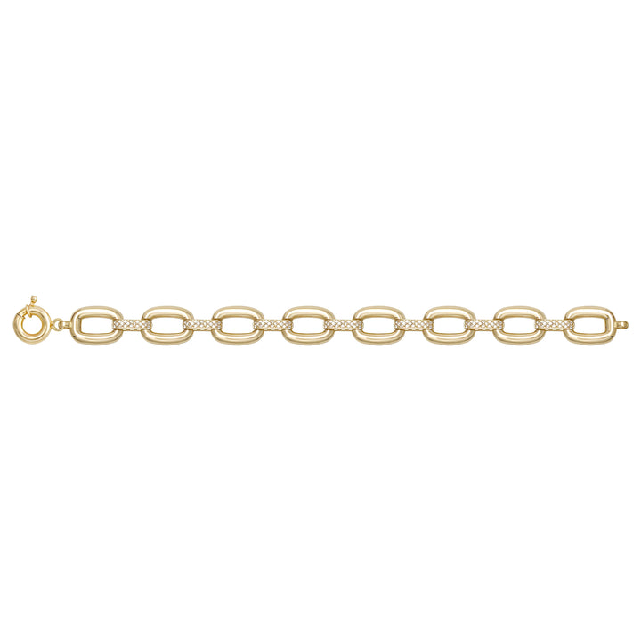 Solid gold fancy link bracelet, 13.20 g — shown square on a plain background.