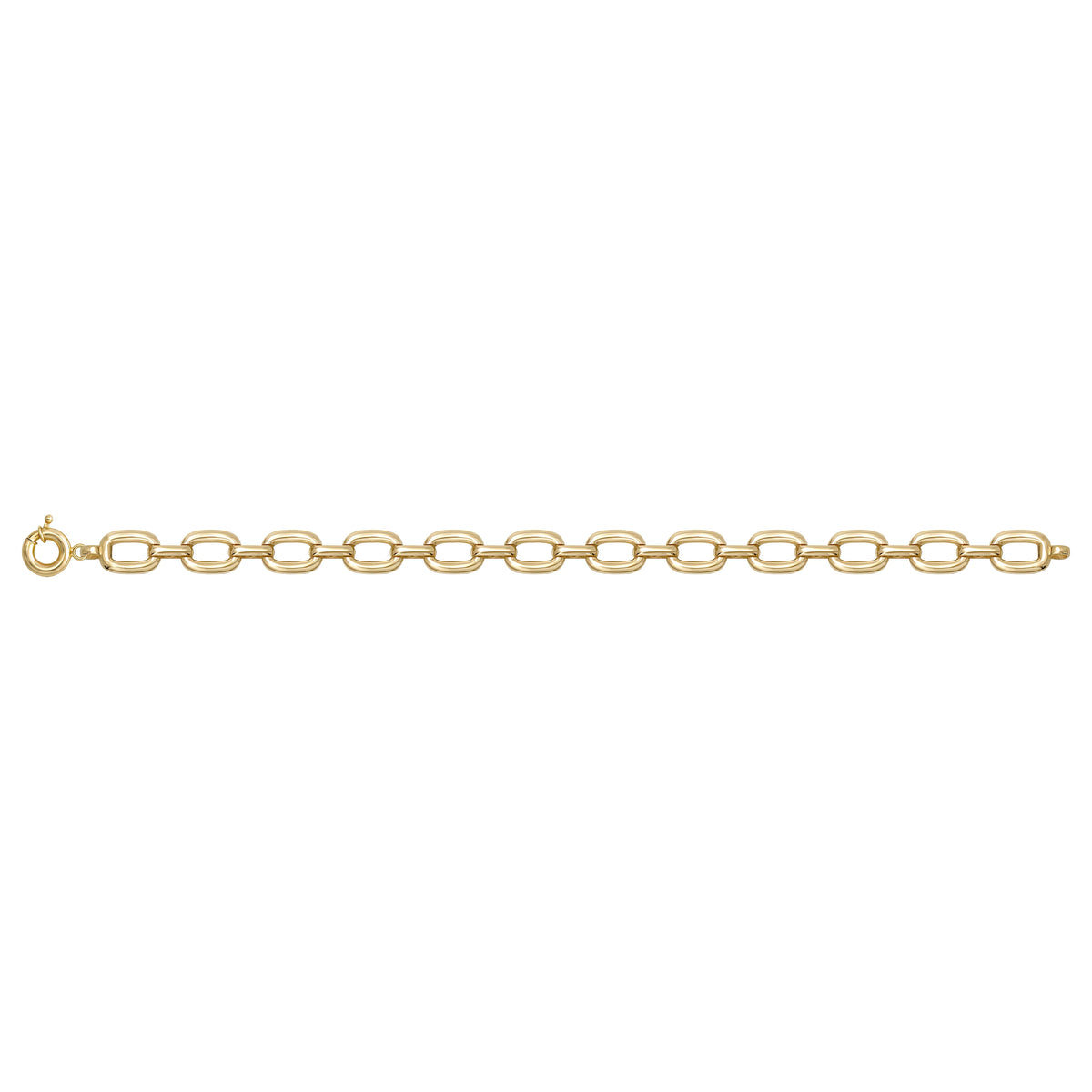Solid gold fancy link bracelet, 8.10 g — shown square on a plain background.