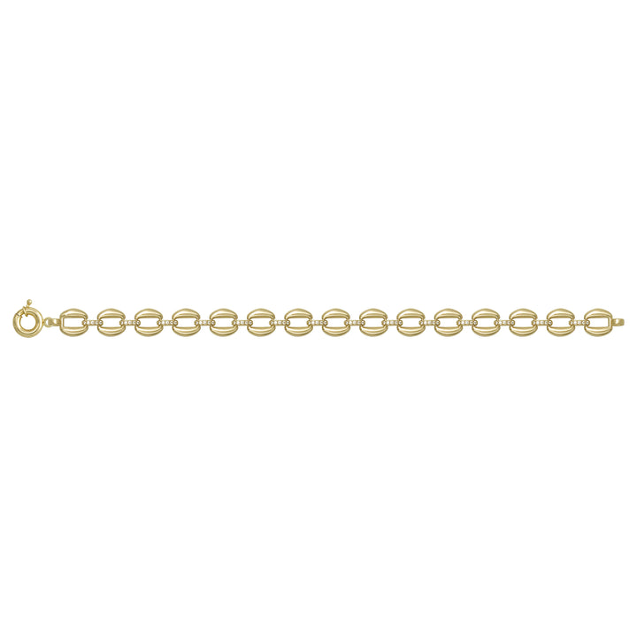 Solid gold fancy link bracelet, 8.48 g — shown square on a plain background.