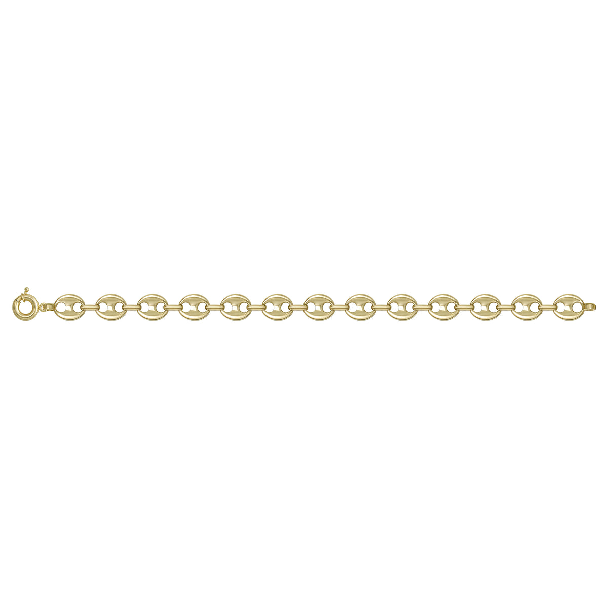 Solid gold mariner bracelet, 6.99 g — shown square on a plain background.