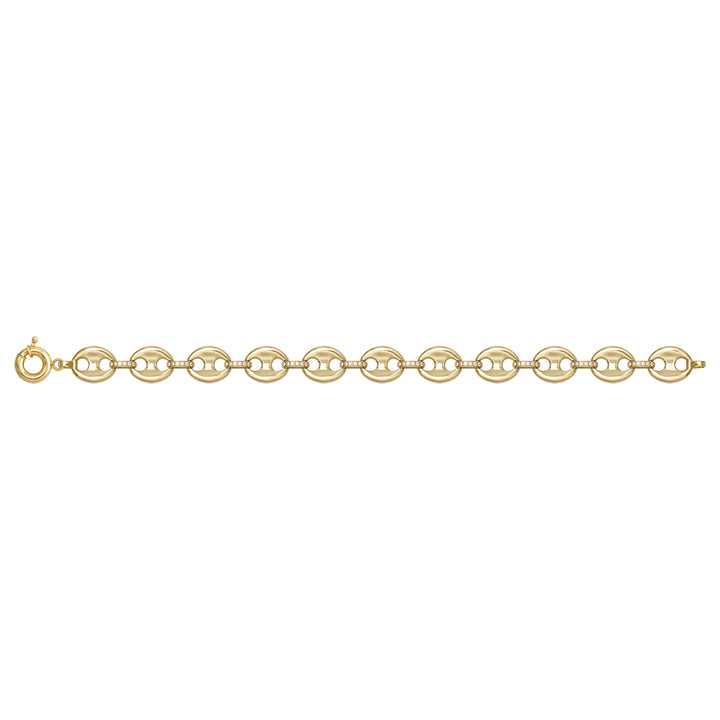 Solid gold mariner bracelet, 9.88 g — shown square on a plain background.