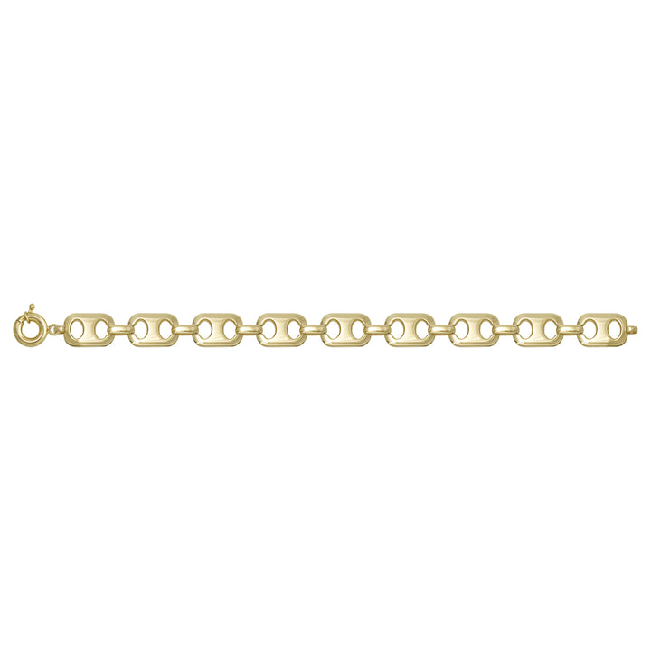 Solid gold mariner bracelet, 10.13 g — shown square on a plain background.