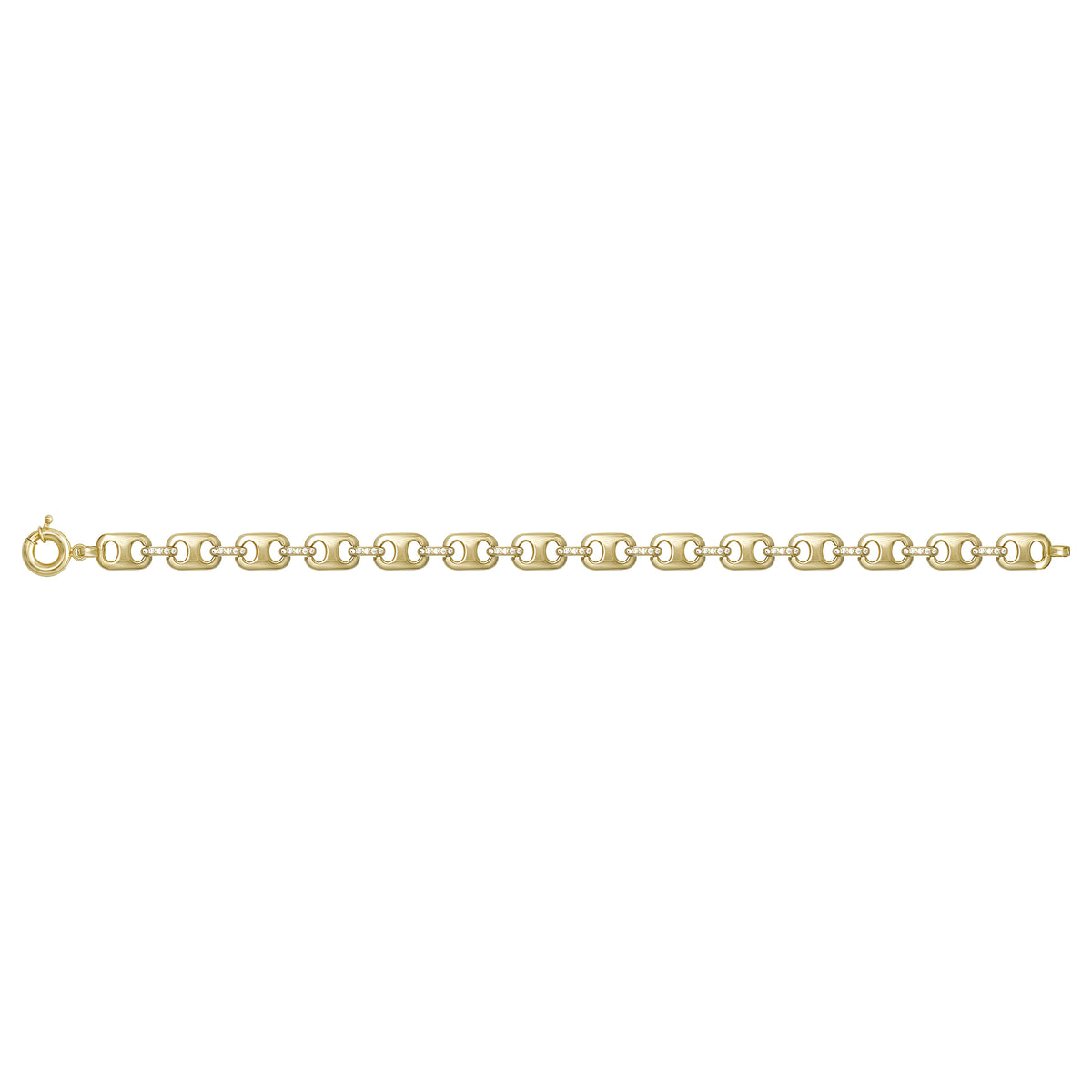 Solid gold mariner bracelet, 7.40 g — shown square on a plain background.