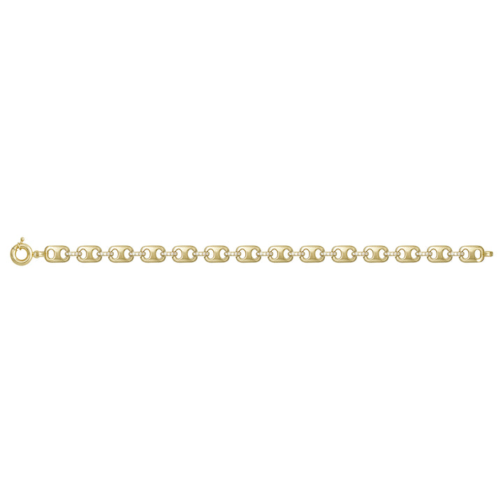 Solid gold mariner bracelet, 7.40 g — shown square on a plain background.