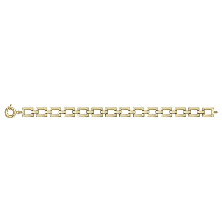 Solid gold fancy link bracelet, 11.27 g — shown square on a plain background.
