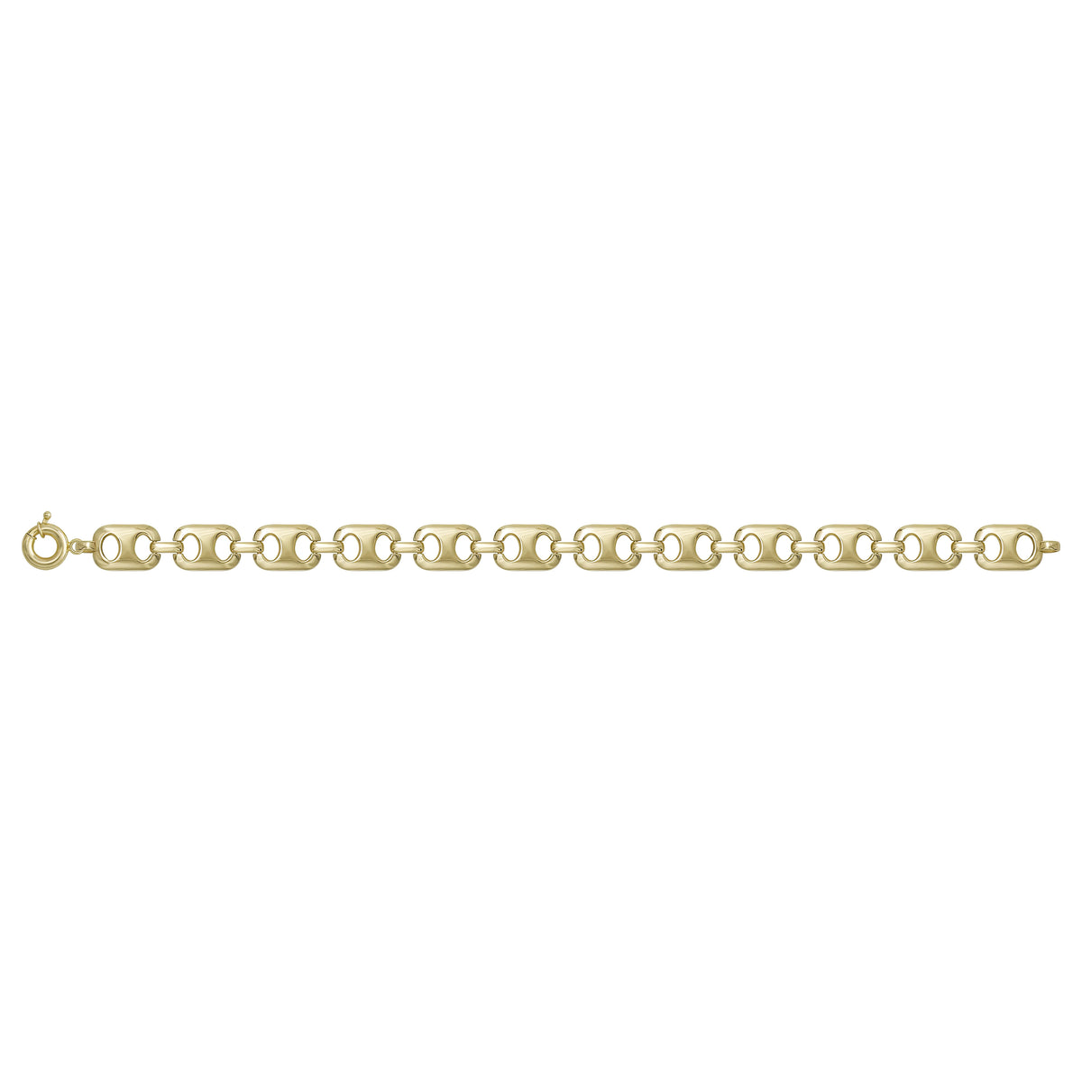 Solid gold mariner bracelet, 8.41 g — shown square on a plain background.