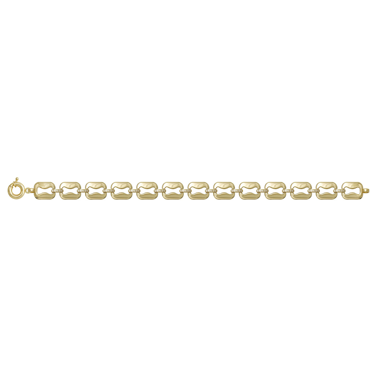 Solid gold fancy link bracelet, 8.94 g — shown square on a plain background.
