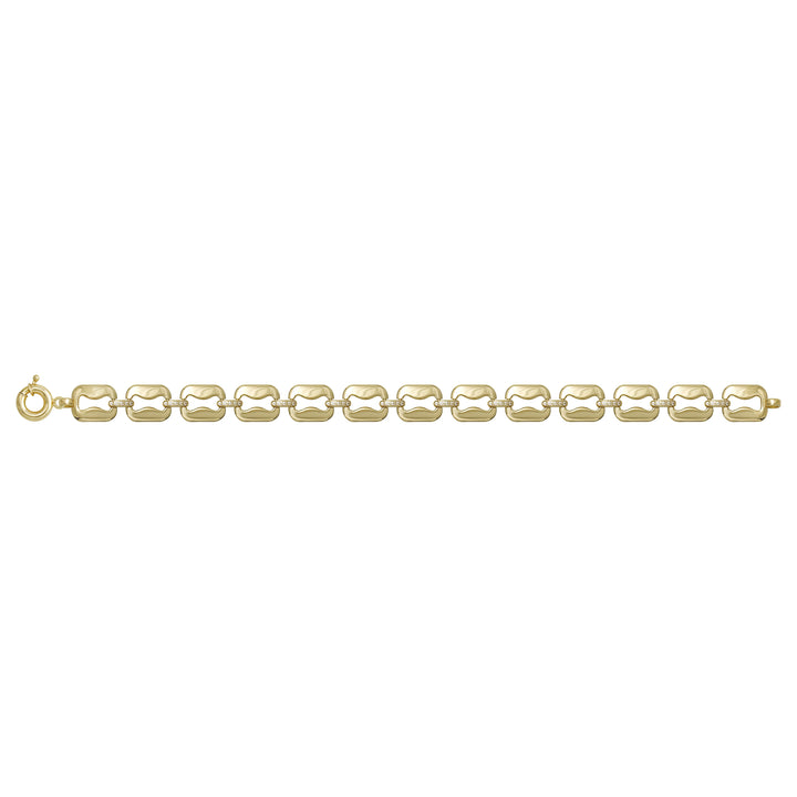 Solid gold fancy link bracelet, 8.94 g — shown square on a plain background.