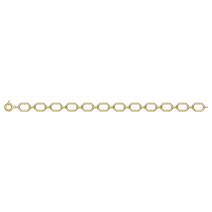 Solid gold fancy link bracelet, 6.48 g — shown square on a plain background.