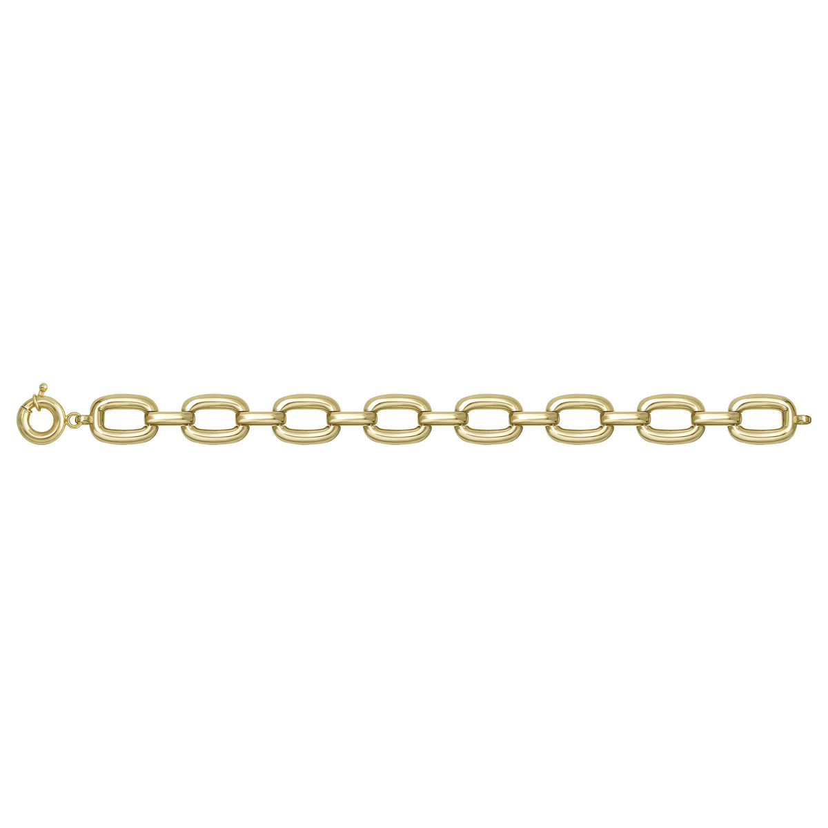 Solid gold fancy link bracelet, 11.10 g — shown square on a plain background.
