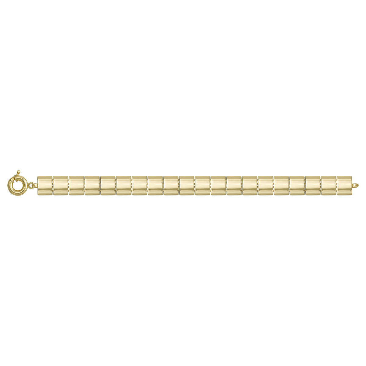 Solid gold bar link bracelet, 17.55 g — shown square on a plain background.