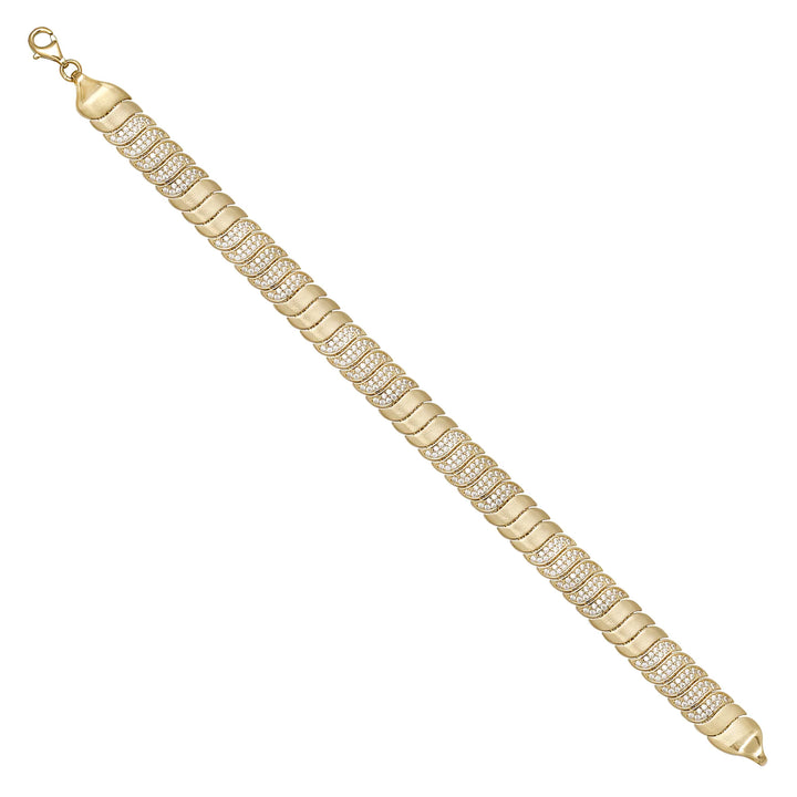 Solid gold braided bracelet, 14.00 g — shown at an angle across the frame.