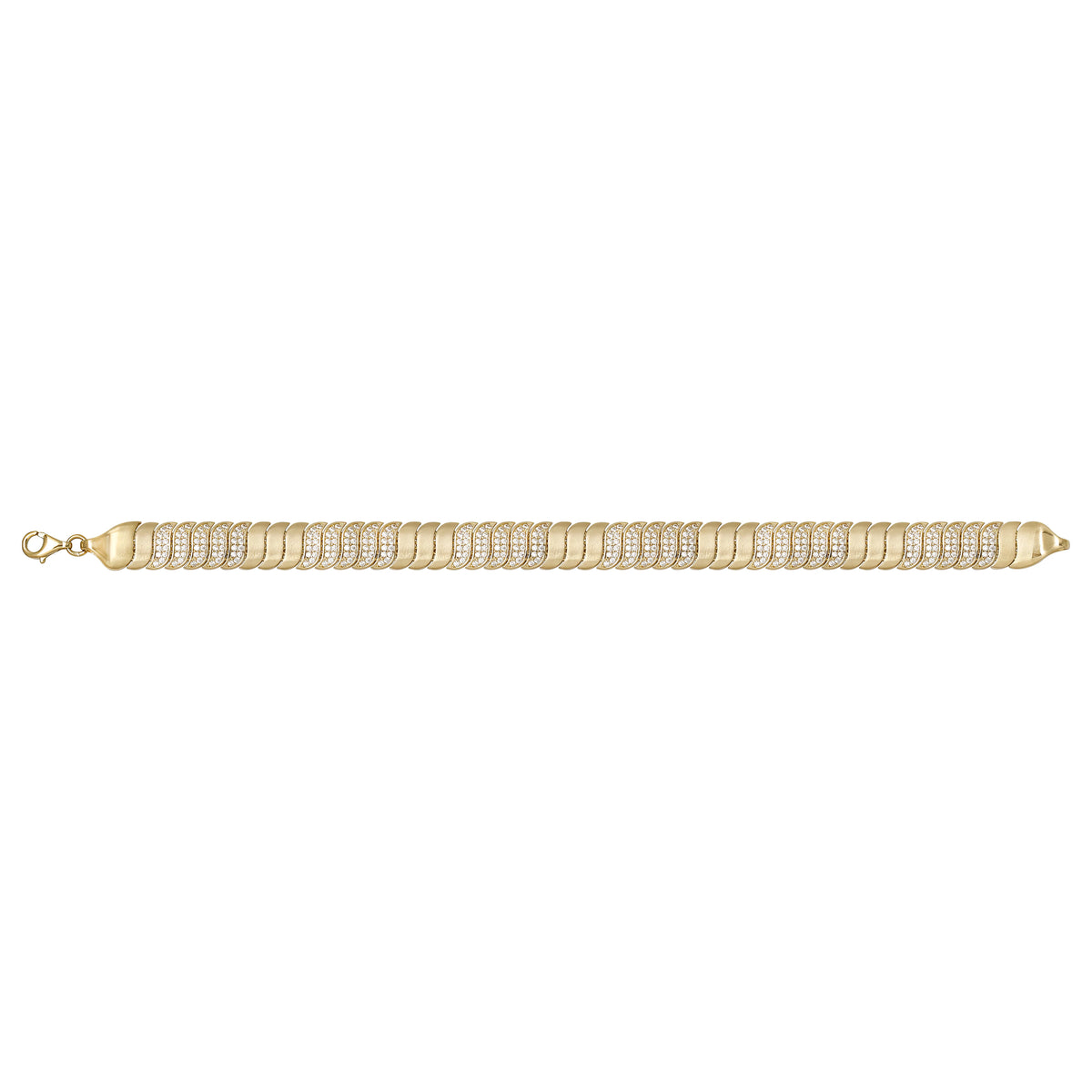 Solid gold braided bracelet, 14.00 g — shown square on a plain background.