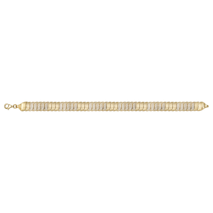 Solid gold braided bracelet, 14.00 g — shown square on a plain background.