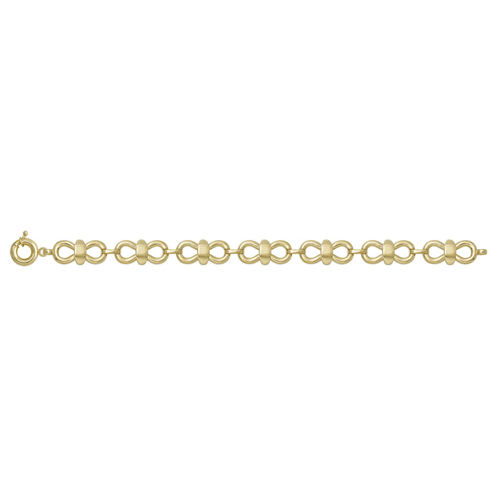 Solid gold fancy link bracelet, 9.66 g — shown square on a plain background.