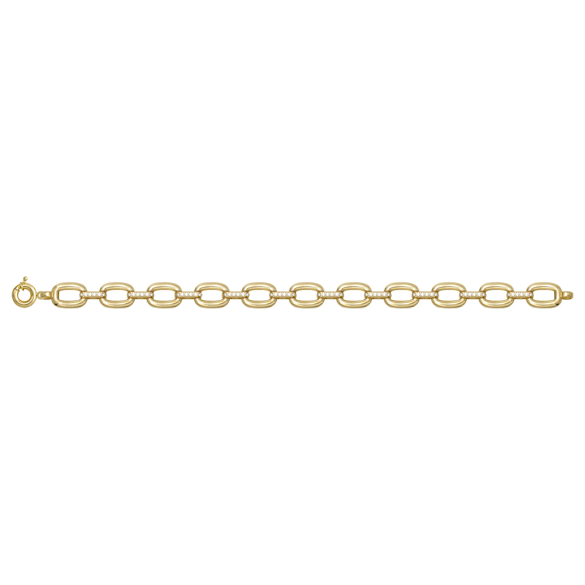Solid gold fancy link bracelet, 8.25 g — shown square on a plain background.