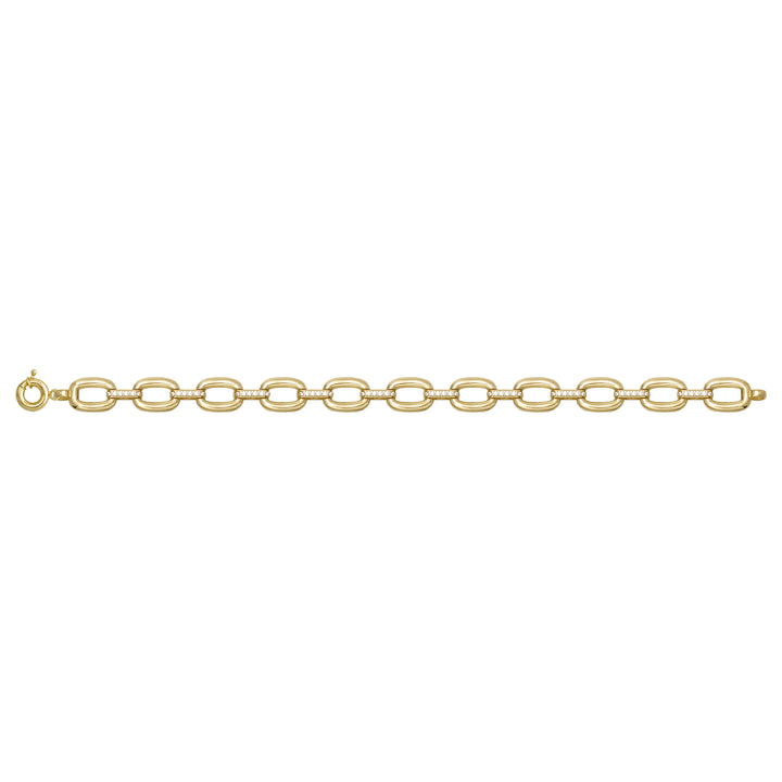Solid gold fancy link bracelet, 8.25 g — shown square on a plain background.