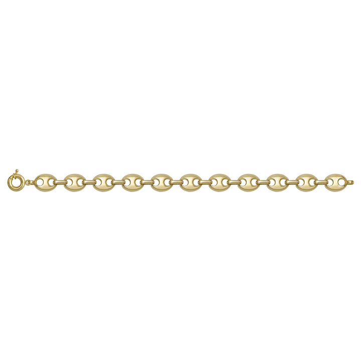 Solid gold mariner bracelet, 9.28 g — shown square on a plain background.