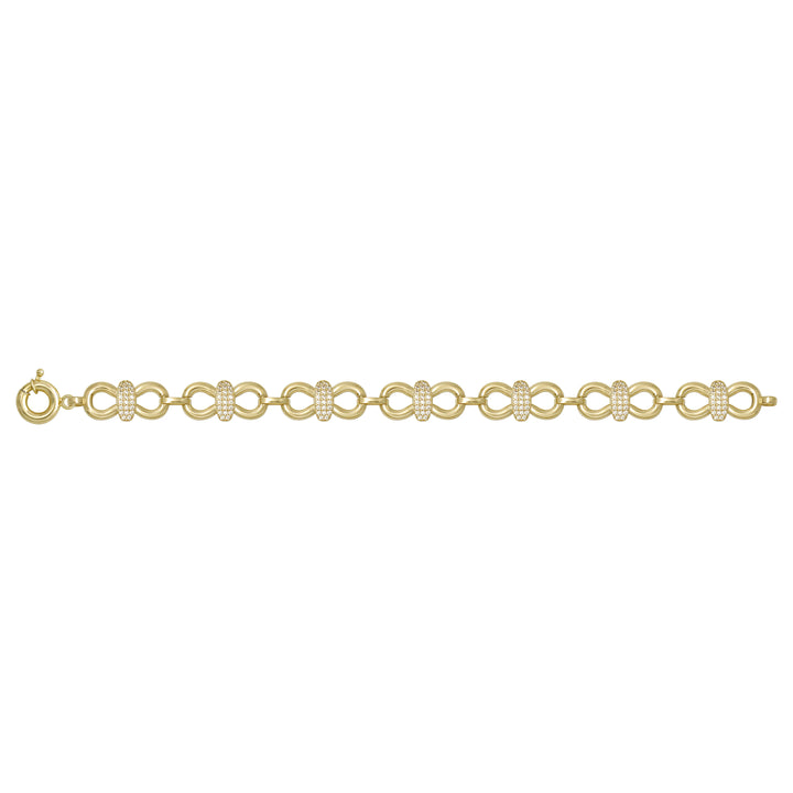 Solid gold fancy link bracelet, 10.42 g — shown square on a plain background.