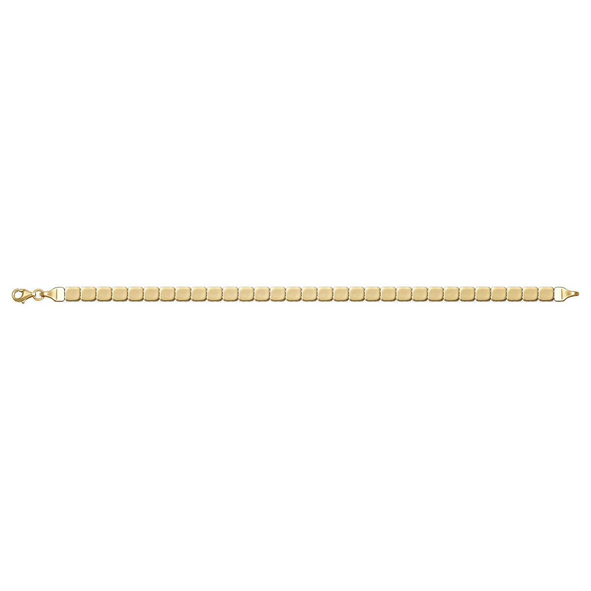 Solid gold id bracelet, 5.60 g — shown square on a plain background.
