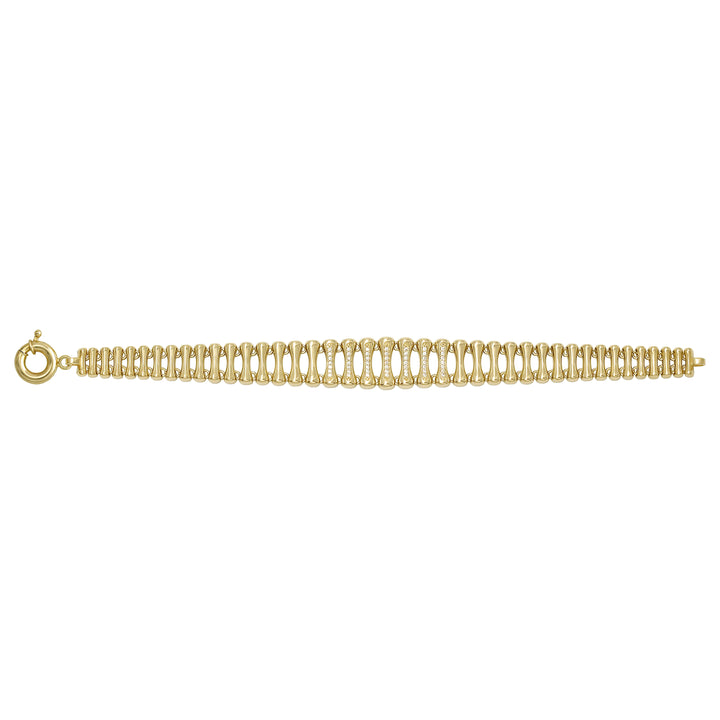 Solid gold bar link bracelet, 19.70 g — shown square on a plain background.