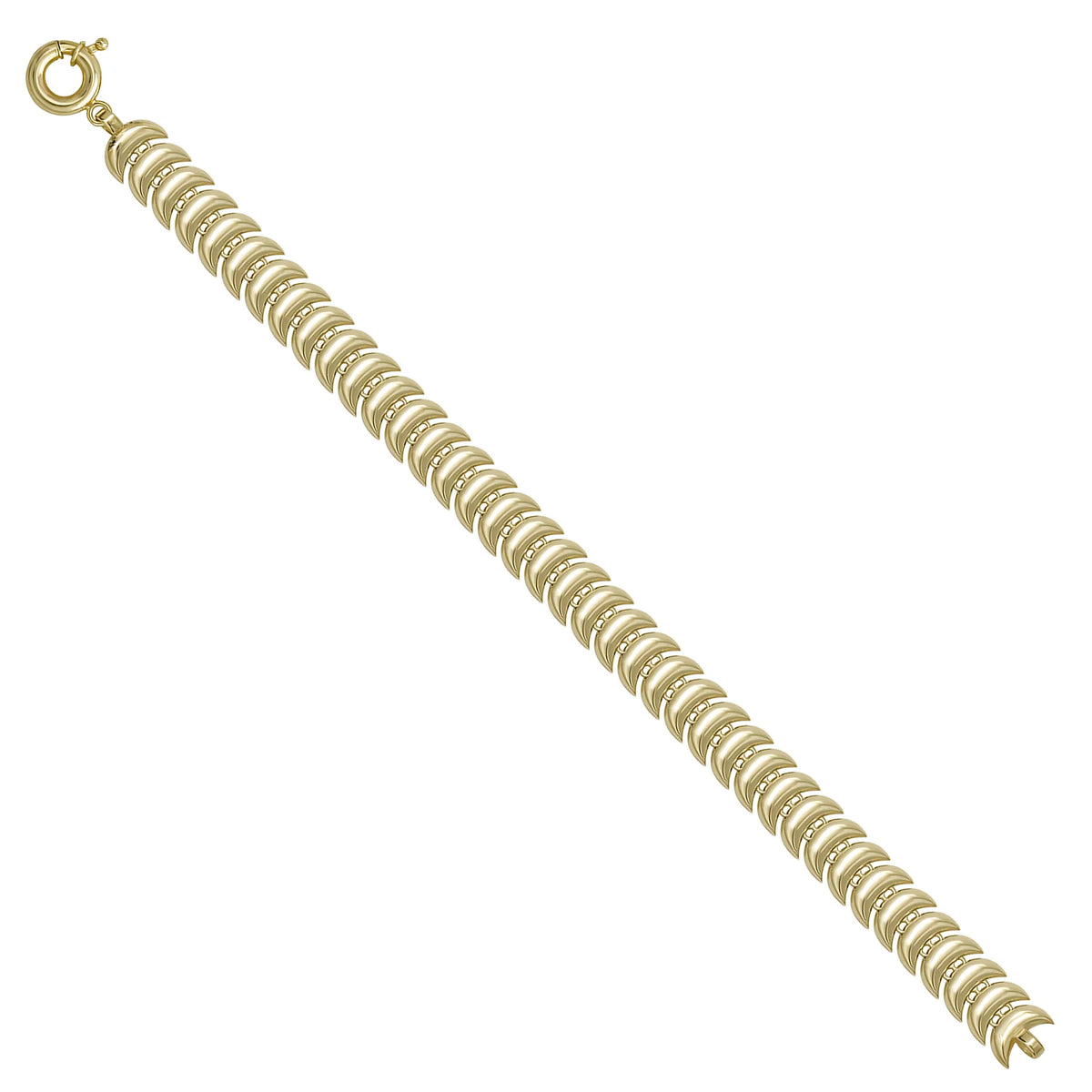 Solid gold bead bracelet, 10.20 g — shown at an angle across the frame.
