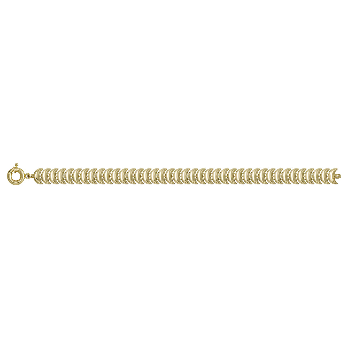 Solid gold bead bracelet, 10.20 g — shown square on a plain background.