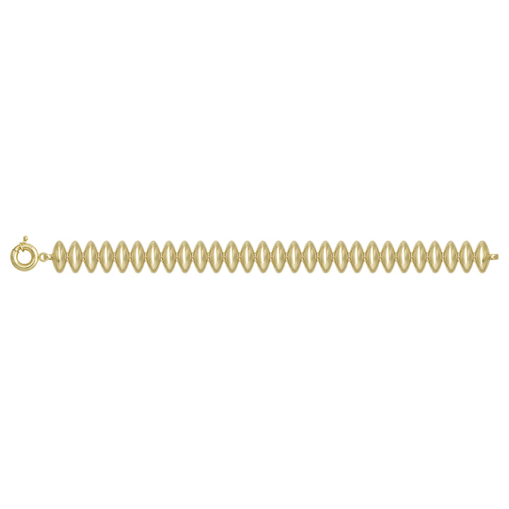 Solid gold bead bracelet, 12.80 g — shown square on a plain background.