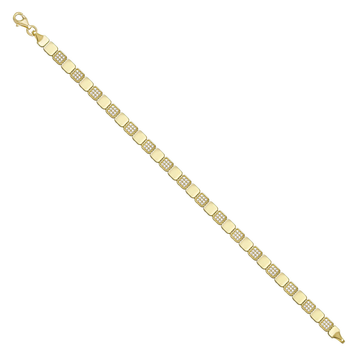 Solid gold id bracelet, 7.48 g — shown at an angle across the frame.
