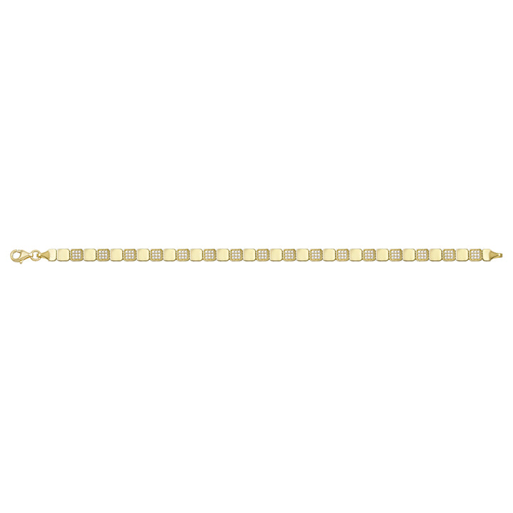Solid gold id bracelet, 7.48 g — shown square on a plain background.