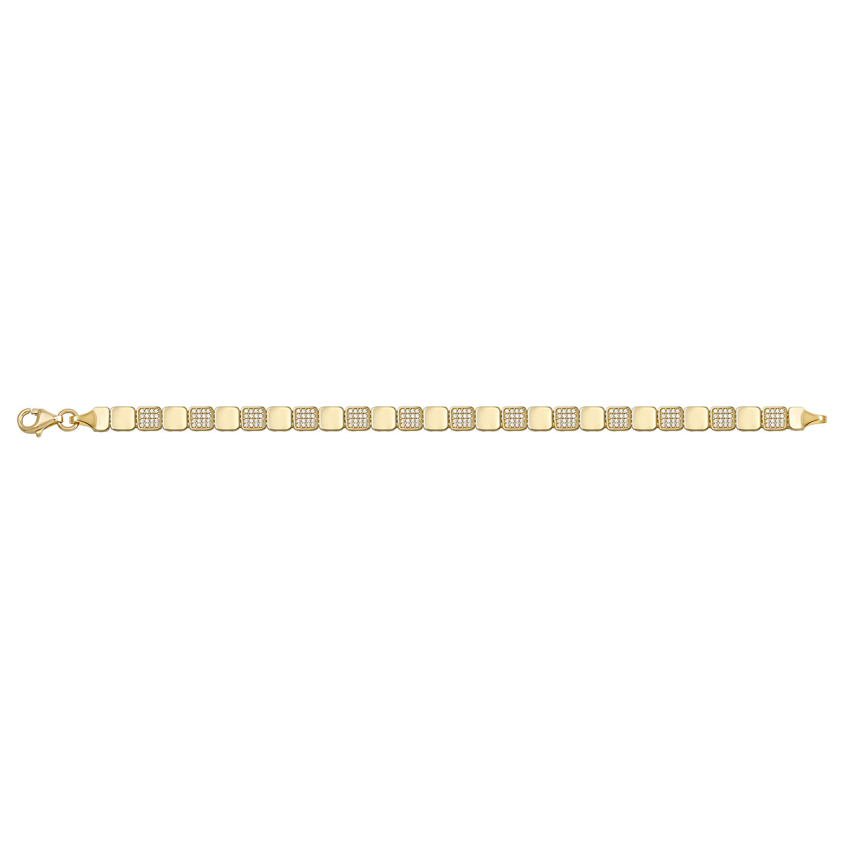 Solid gold id bracelet, 12.00 g — shown square on a plain background.