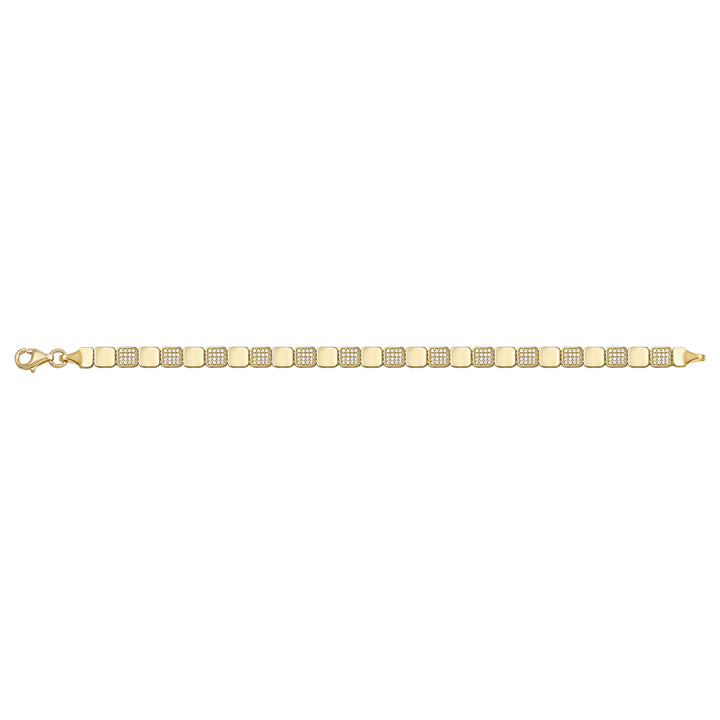 Solid gold id bracelet, 12.00 g — shown square on a plain background.