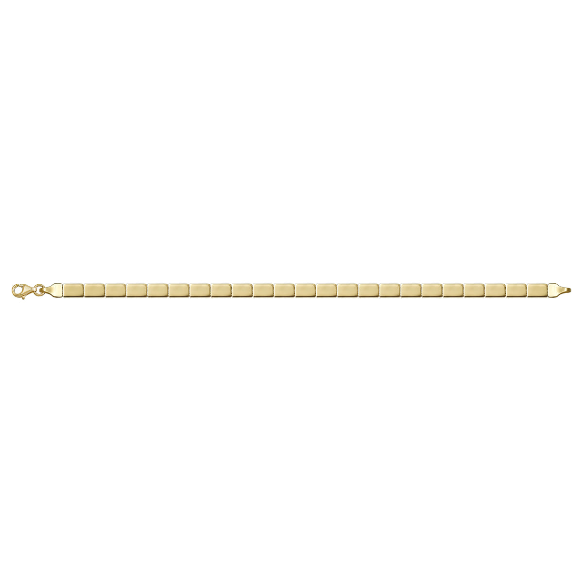 Solid gold id bracelet, 6.15 g — shown square on a plain background.