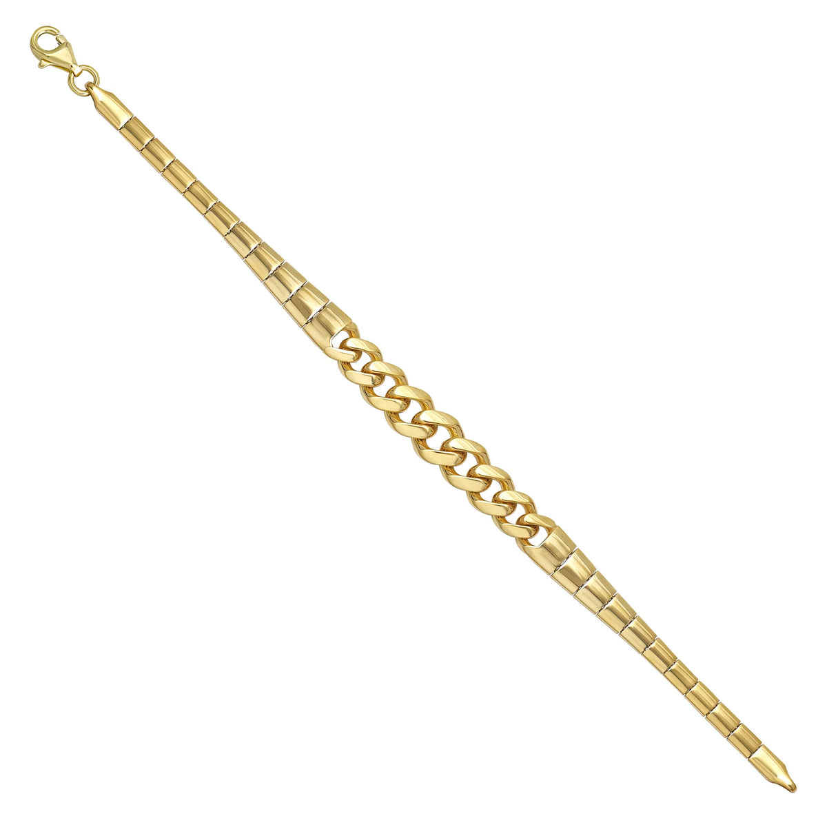 Solid gold curb bracelet, 12.50 g — shown at an angle across the frame.