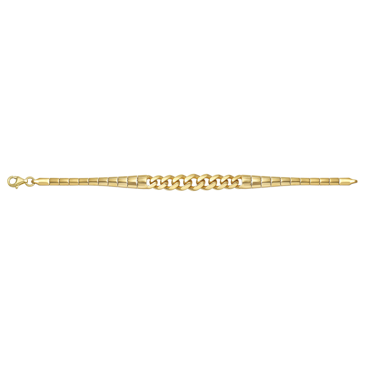 Solid gold curb bracelet, 12.50 g — shown square on a plain background.