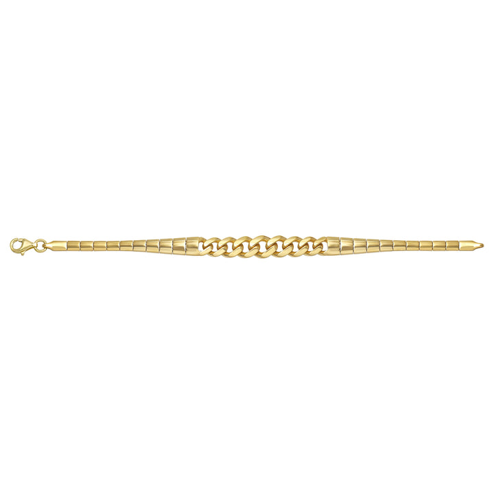Solid gold curb bracelet, 12.50 g — shown square on a plain background.