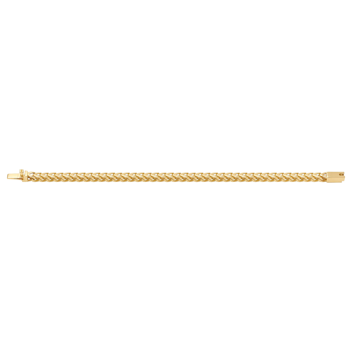 Solid gold braided bracelet, 13.70 g — shown square on a plain background.