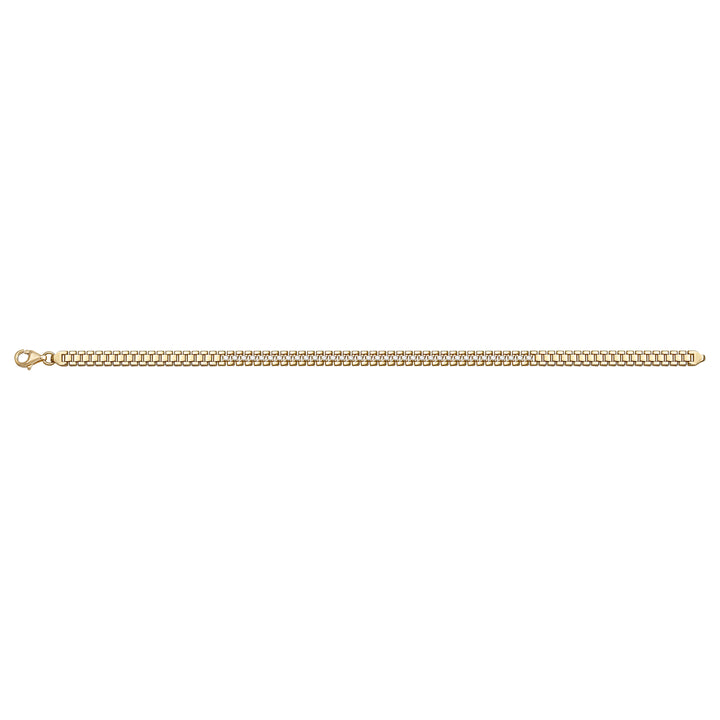 Solid gold bar link bracelet, 5.65 g — shown square on a plain background.