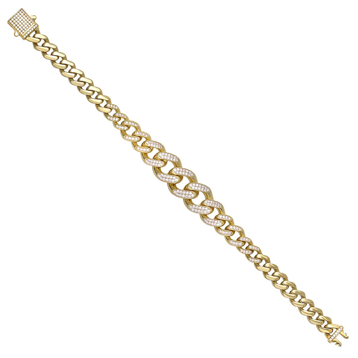 Solid gold curb bracelet, 11.55 g — shown at an angle across the frame.