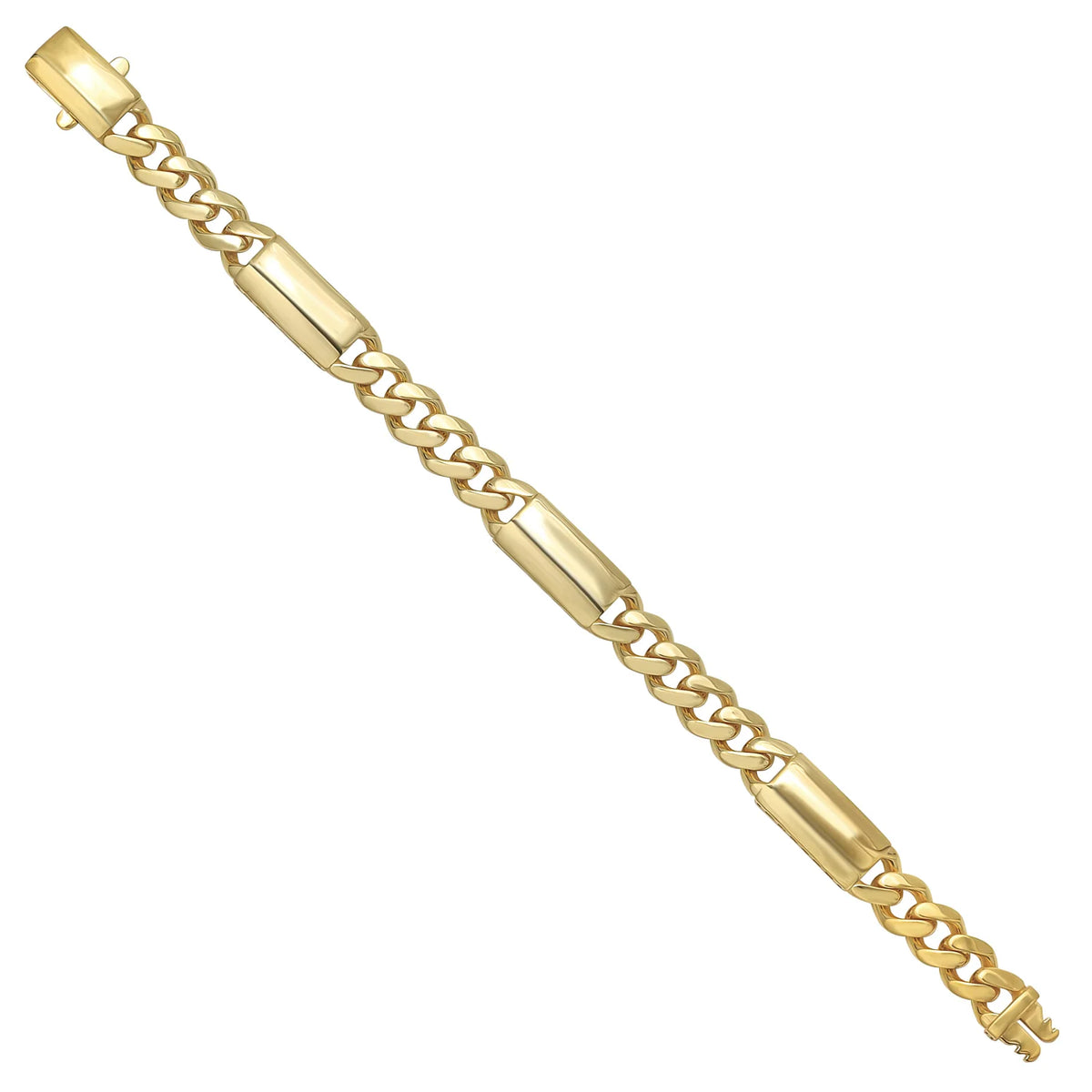 Solid gold curb bracelet, 12.20 g — shown at an angle across the frame.